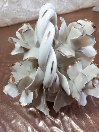 ceramica capodimonte vintage cesto fiori