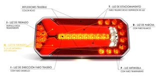 PILOTO TRASERO 12 V FURGON CAMION REMOLQUES