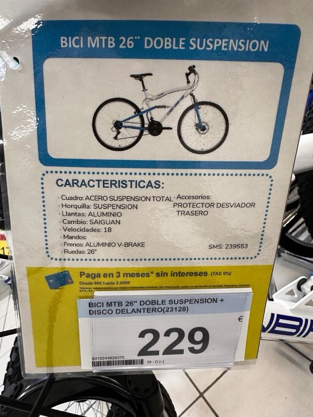 Bicicleta con suspension