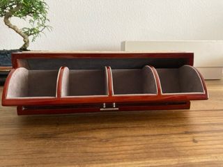 Caja madera y plata almacenamiento NUEVA