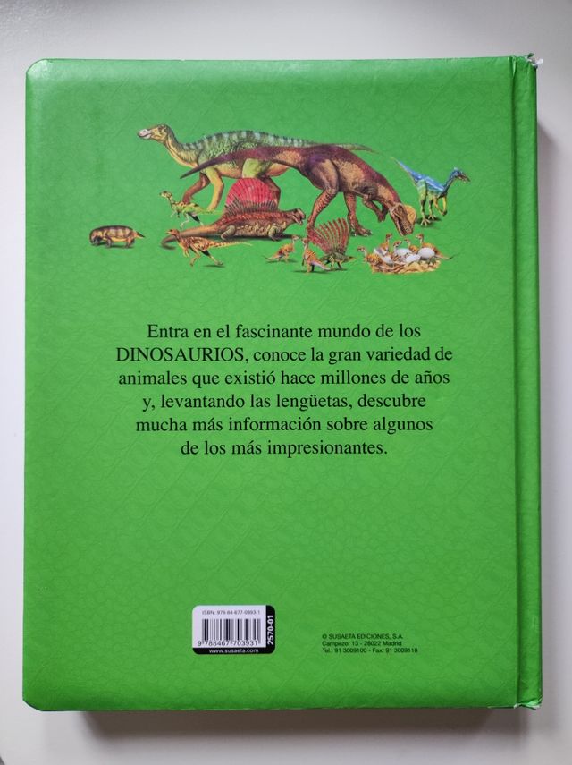 Dinosaurios libro solapas