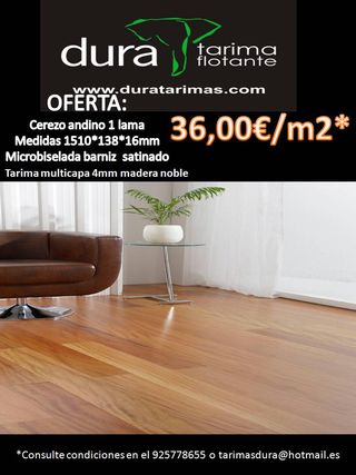 Tarima roble espiga o punta hungria con barniz