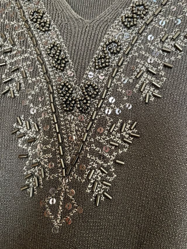 Cuerpo sin mangas Zara con pedreria T L