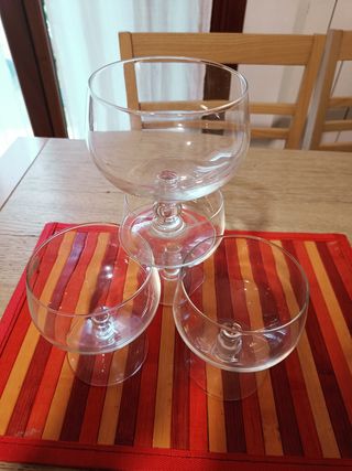 Set 4 coppe vetro