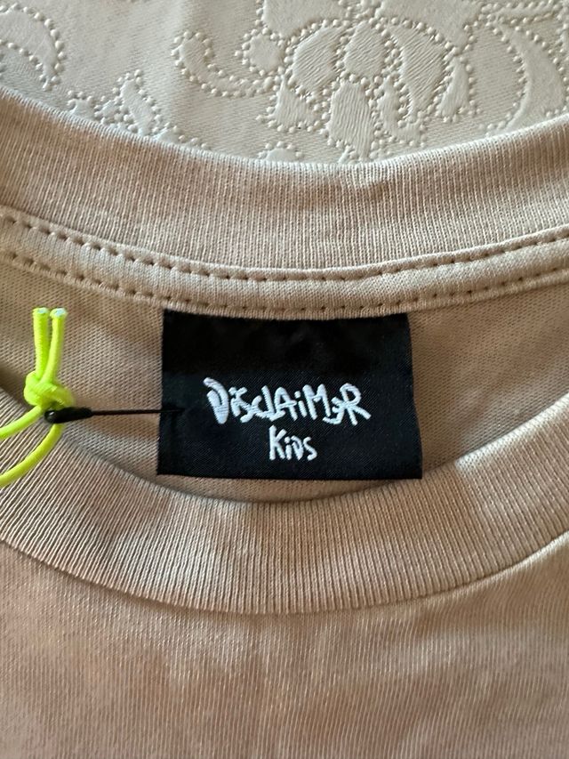 T-shirt Disclaimer beige per 14 anni