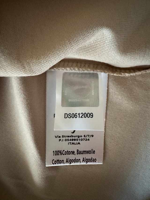 T-shirt Disclaimer beige per 14 anni