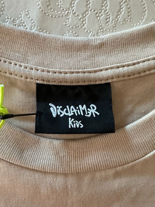 T-shirt Disclaimer beige per 14 anni