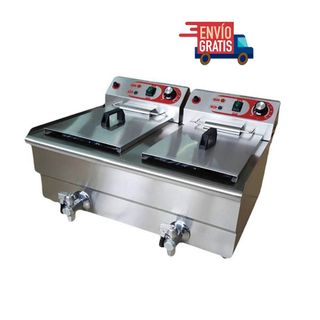 Freidora Eléctrica Industrial 8+8 Litros EF-122V