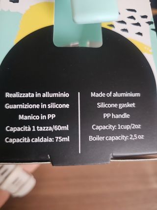 Moka colorata da 1 tazza