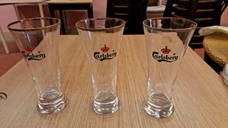 Bicchieri birra, con logo Carslberg