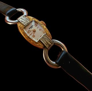 Reloj Joya Vintage HERMES de Mujer de Oro Estuche
