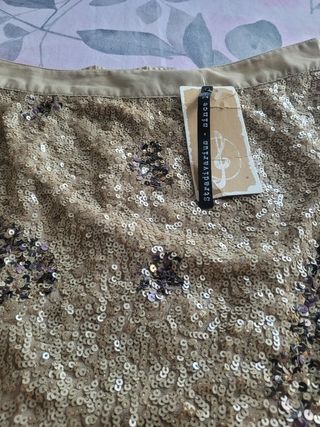 Mini falda lentejuelas Stradivarius  S
