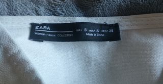 Top Zara polipiel blanco, nuevo