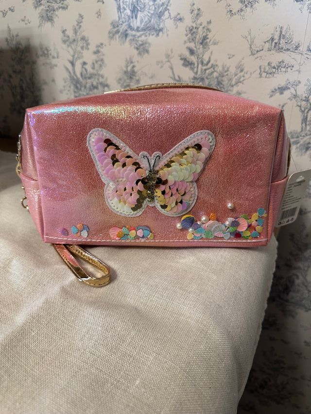 Pochette -Beauty, con farfalla in paillettes