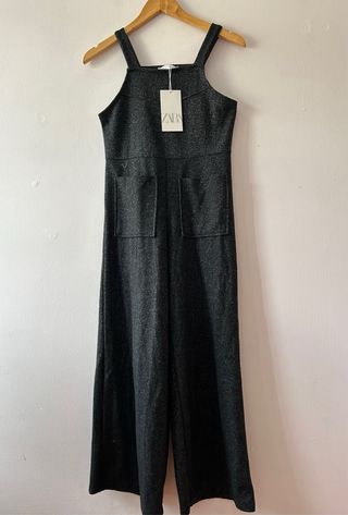 Peto mono largo gris oscuro de zara