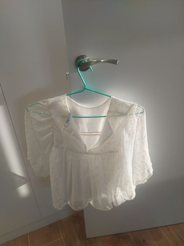Blusa blanca Mango XS