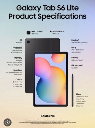 Samsung Tab S6 lite con Spen