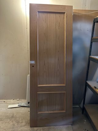Hoja puerta Roble 2 cuadros 203x72,5 Derecha