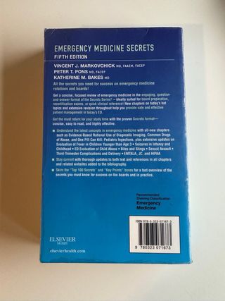 Libro Medicina Urgencias, secrets
