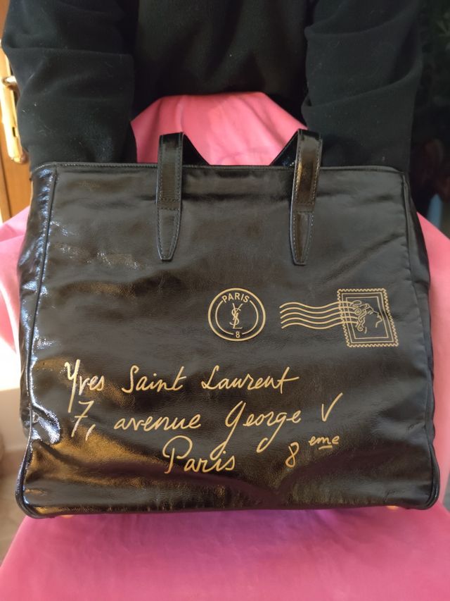 Yves Saint Laurent tote bag Y Mail pelle vernice