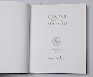 Libro Cantar de Mío Cid 2007