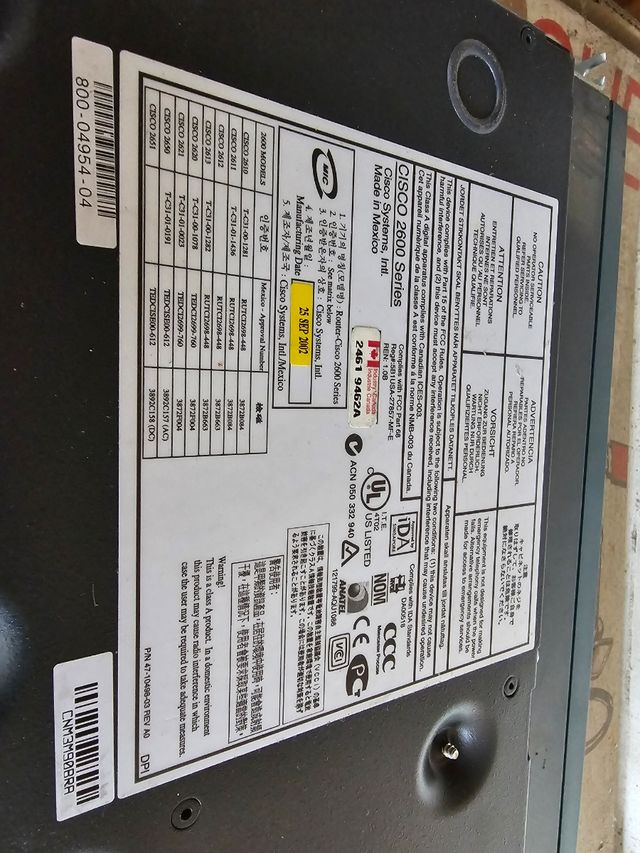 due router cisco 2600