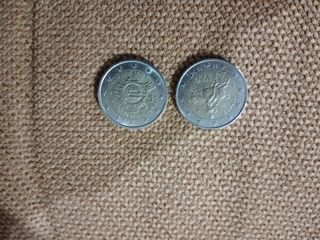 Monete 2 euro Francia e Grecia