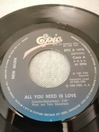 Single 1982 🇪🇸 The Beatles NEW MUSIK / All you