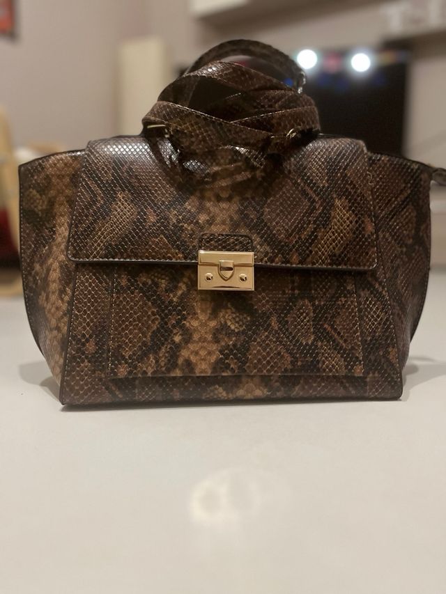 Borsa marrone serpente ,donna