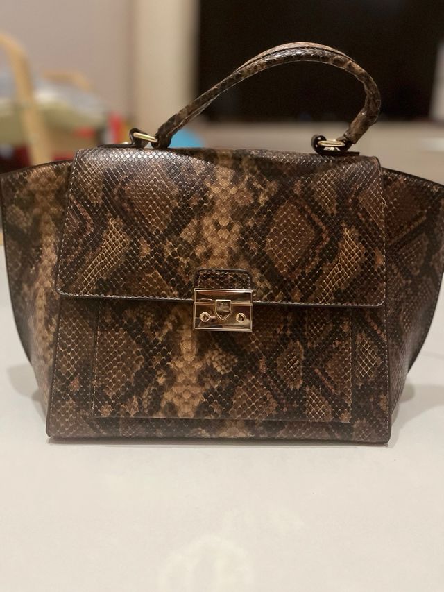 Borsa marrone serpente ,donna