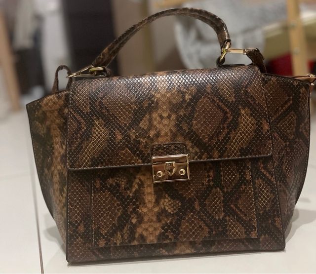 Borsa marrone serpente ,donna