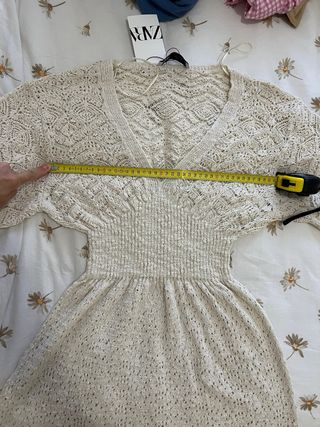 Vestido punto pointelle Zara Talla S y XS