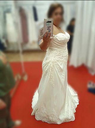 Vestido novia bordado XL 42-44