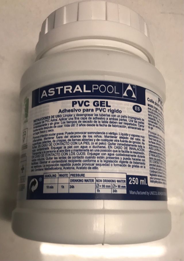 6 unidades ASTRAPOOL GEL ADHESIVO PARA PVC RIGIDO