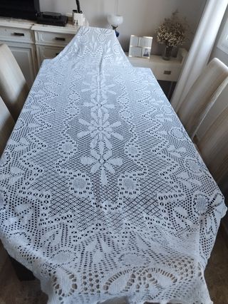 Tapete crochet mesa grande