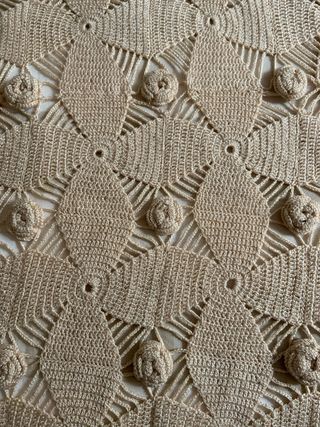 Colcha de ganchillo vintage