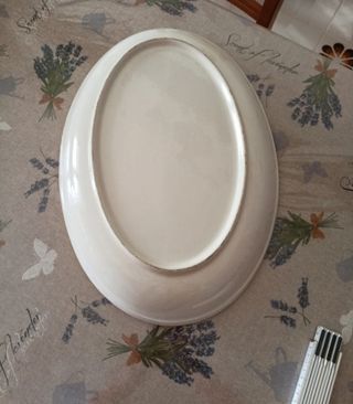 Vassoio ceramica bianca