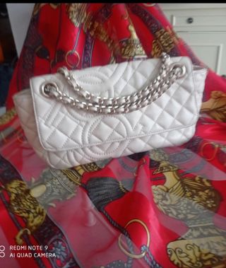 Bolso Purificación García color crema