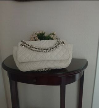 Bolso Purificación García color crema