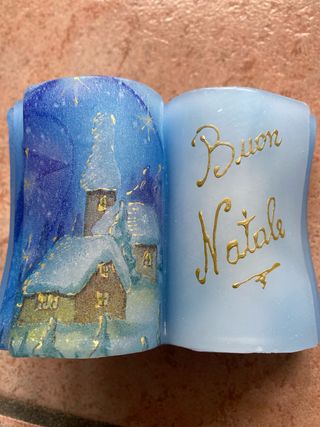 Candela “libro” “Buon Natale”