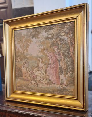 Tapiz antiguo de estilo gobelino