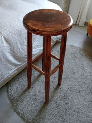 Banqueta  de pino maciza