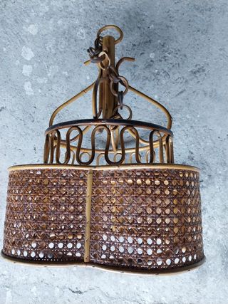 Lampadario in vimini