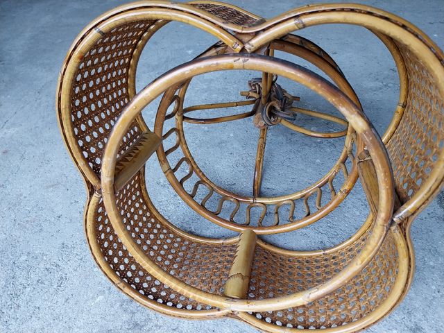 Lampadario in vimini