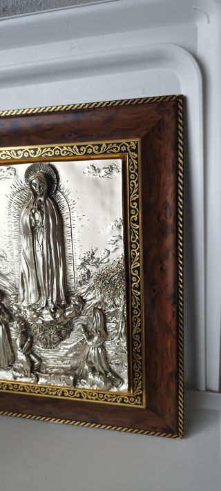 Quadro Madonna di Fatima in argento