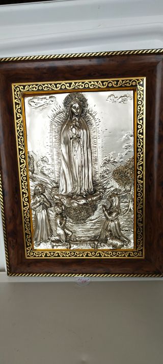 Quadro Madonna di Fatima in argento