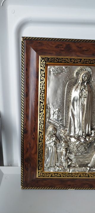 Quadro Madonna di Fatima in argento