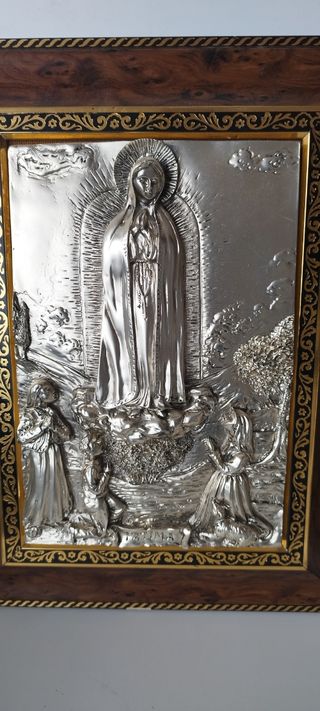 Quadro Madonna di Fatima in argento