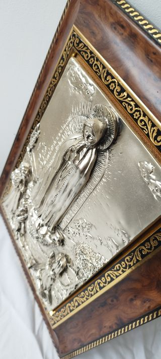 Quadro Madonna di Fatima in argento