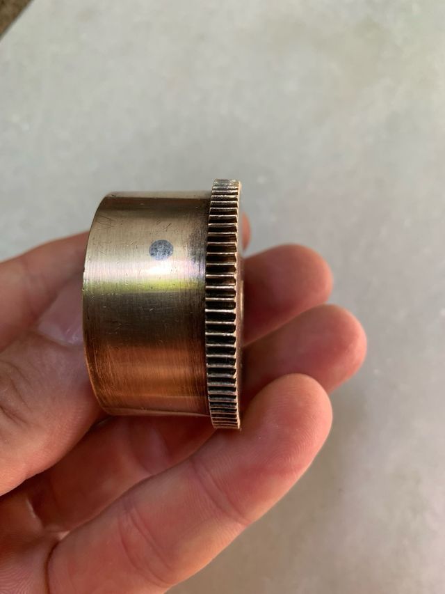 Tambor barrilete cuerda reloj antiguo